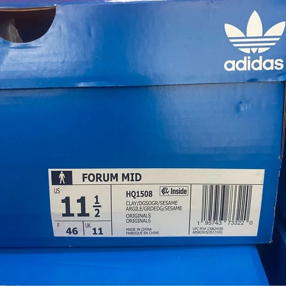 Adidas Forum Mid Clay/Dark Gray/Sesame Unisex Shoes Sneakers Men Sz - Picture 9 of 13